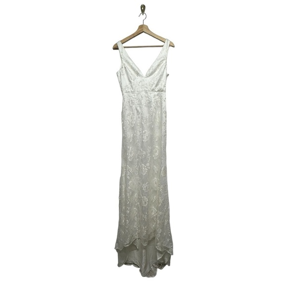 LULU’S Made for Forever White Lace Mermaid Maxi Dress S - Picture 5 of 10